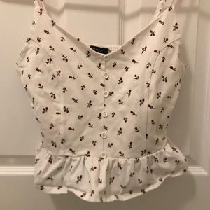 Forever 21 Rose Crop Top Tank